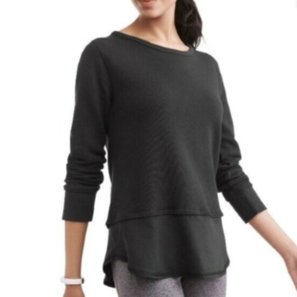 Avia Size XL Black Back Lace Up Sweatshirt